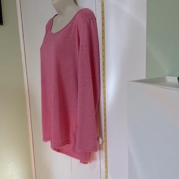 HANES SPORT Performance Pink Long Sleeve Hi Low Tunic NEW Womens Size Large - Picture 5 of 11
